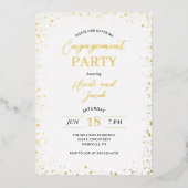 Modern Glitz Engagement Party Folie Uitnodiging (Voorkant)