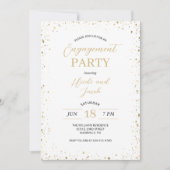 Modern Glitz Engagement Party Kaart (Voorkant)