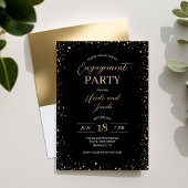 Modern Glitz Engagement Party Kaart