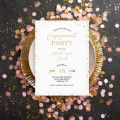 Modern Glitz Engagement Party Kaart