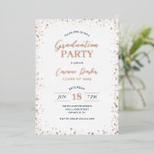Modern Glitz Graduation Party Folie Invitation Folie Uitnodiging (Staand Voorkant)