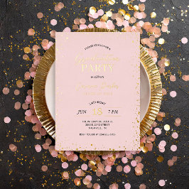 Modern Glitz Graduation Party Folie Invitation Uitnodiging