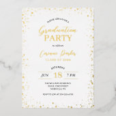 Modern Glitz Graduation Party Folie Uitnodiging (Voorkant)