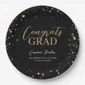 Modern Glitz Persoonlijk Afstuderen Papieren Bordje (Voorkant)