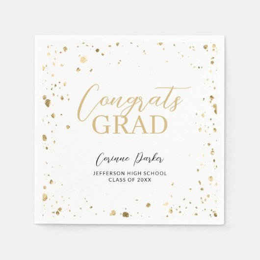 Modern Glitz Persoonlijk Afstuderen Servetten (Voorkant)