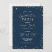 Modern Glitz Photo Graduation Party Invitation Kaart (Achterkant)