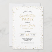 Modern Glitz Photo Graduation Party Invitation Kaart (Achterkant)