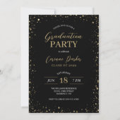 Modern Glitz Photo Graduation Party Invitation Kaart (Achterkant)