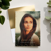 Modern Glitz Photo Graduation Party Invitation Kaart