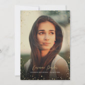 Modern Glitz Photo Graduation Party Invitation Kaart (Voorkant)