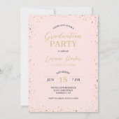Modern Glitz Photo Graduation Party Invitation Kaart (Achterkant)