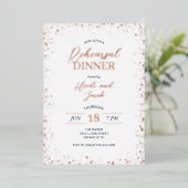 Modern Glitz Rehearsal Dinner Folie Uitnodiging (Staand Voorkant)