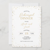 Modern Glitz Rehearsal Dinner Invitation Kaart (Voorkant)