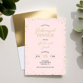 Modern Glitz Rehearsal Dinner Invitation Kaart