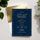 Modern Glitz Rehearsal Dinner Invitation Kaart