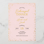 Modern Glitz repesial Dinner Folie Invitation Folie Uitnodiging (Voorkant)