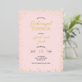 Modern Glitz repesial Dinner Folie Invitation Folie Uitnodiging (Staand Voorkant)