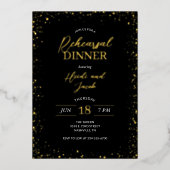 Modern Glitz repesial Dinner Folie Invitation Folie Uitnodiging (Voorkant)