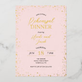Modern Glitz repesial Dinner Folie Invitation Uitnodiging (Voorkant)