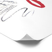 Modern Gloss Boss Girl Black Red Funny World Art Poster (Hoek)