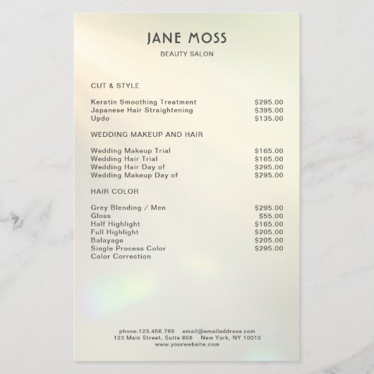 Modern Glow Salon   Flyer (Voorkant)