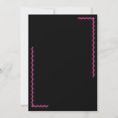 Modern Glow Script Pink Neon Wavy Afstuderen Foto Aankondiging (Achterkant)