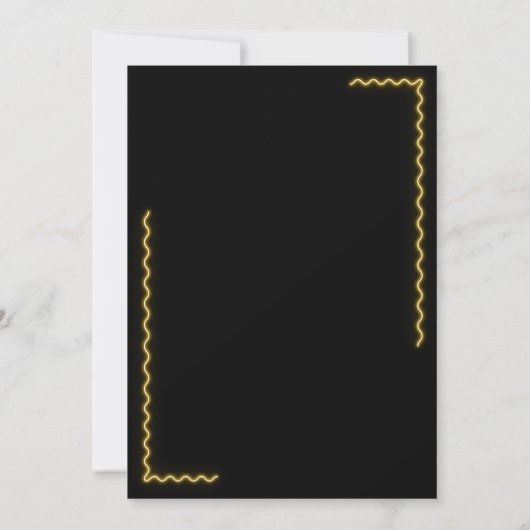 Modern Glow Script Yellow Neon Wavy Afstuderen Fot Aankondiging (Achterkant)