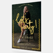 Modern Glow Script Yellow Neon Wavy Afstuderen Fot Acryl Bord (Hoek)