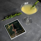 Modern Glow Script Yellow Neon Wavy Afstuderen Fot Servet