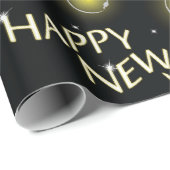 Modern Glowing Light Bulbs Happy New Year Cadeaupapier (Rol Hoek)