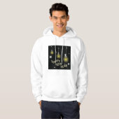 Modern Glowing Light Bulbs Happy New Year Hoodie (Voorkant volledig)
