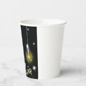 Modern Glowing Light Bulbs Happy New Year Papieren Bekers (Links)