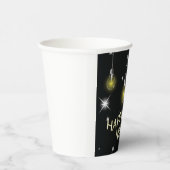 Modern Glowing Light Bulbs Happy New Year Papieren Bekers (Rechts)