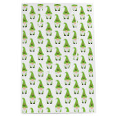 Modern Gnome Candy Cane Heart Kerstplezier Medium Cadeauzakje (Voorkant)