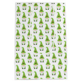 Modern Gnome Candy Cane Heart Kerstplezier Medium Cadeauzakje (Achterkant)