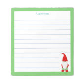 Modern Gnome met groen Lijst bekleed Notitieblok (Voorkant)