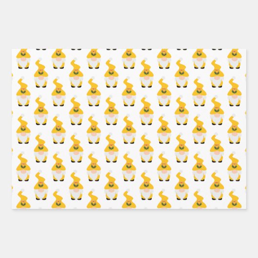 Modern Gnome Pattern set Candy Cane Heart Fun Inpakpapier Vel (Voorkant 2)