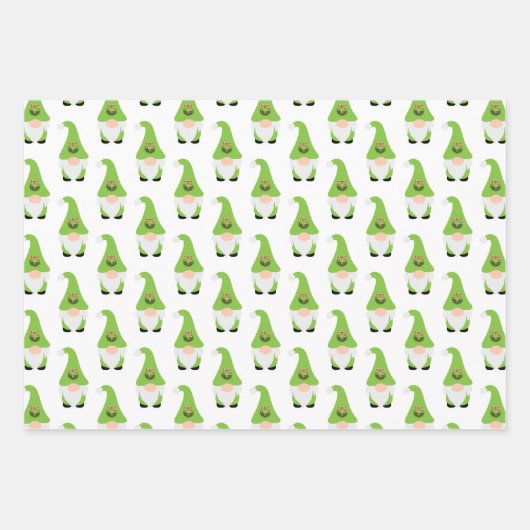 Modern Gnome Pattern set Candy Cane Heart Fun Inpakpapier Vel (Voorkant)