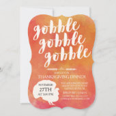 Modern Gobble Turkije Thanksgiving Diner Kaart (Voorkant)