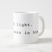 Modern "God is Light" Jumbo Coffee Mug Grote Koffiekop (Voorkant rechts)