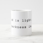 Modern "God is Light" Jumbo Coffee Mug Grote Koffiekop (Voorkant)