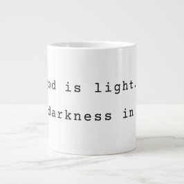 Modern "God is Light" Jumbo Coffee Mug Grote Koffiekop