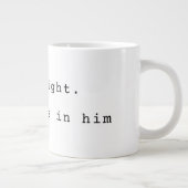 Modern "God is Light" Jumbo Coffee Mug Grote Koffiekop (Rechts)