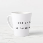 Modern God is Light Latte Mug Latte Mok (Linkerhoek)