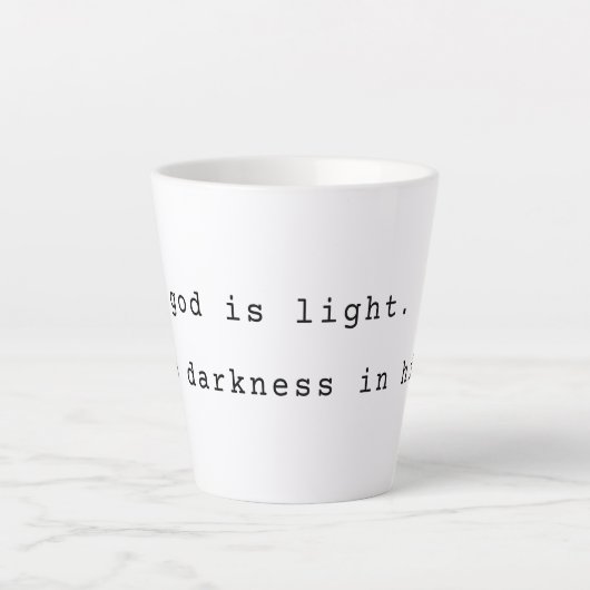 Modern God is Light Latte Mug Latte Mok (Voorkant)