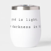 Modern God is Light Stainless Steel Wine Tumbler (Voorkant)