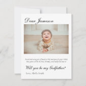 Modern Godfather-voorstel Godfather-doop Kaart (Voorkant)