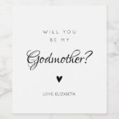 Modern Godmother Wine Label Voorstel Wijn Etiket (Enkel label)