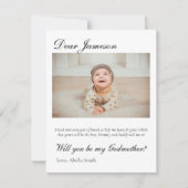 Modern Godparent-voorstel Godmother-doop Kaart (Voorkant)