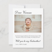 Modern Godparent-voorstel Godmother-doop Kaart (Voorkant)